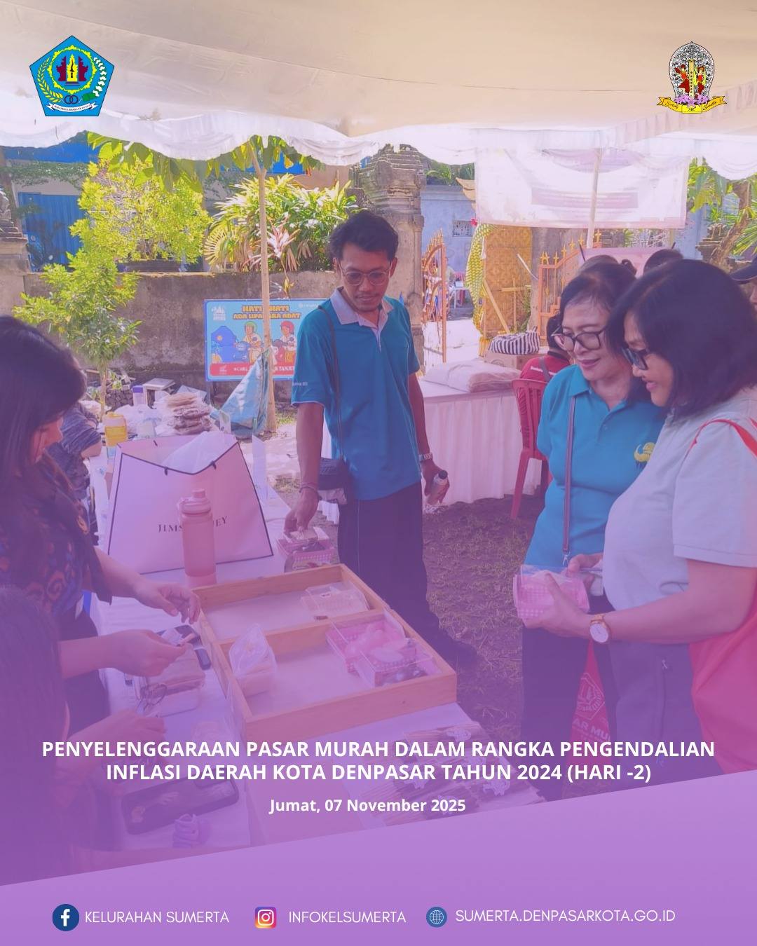 Penyelenggaraan Pasar Murah dalam rangka pengendalian inflasi daerah Kota Denpasar Tahun 2024 (hari - 2)