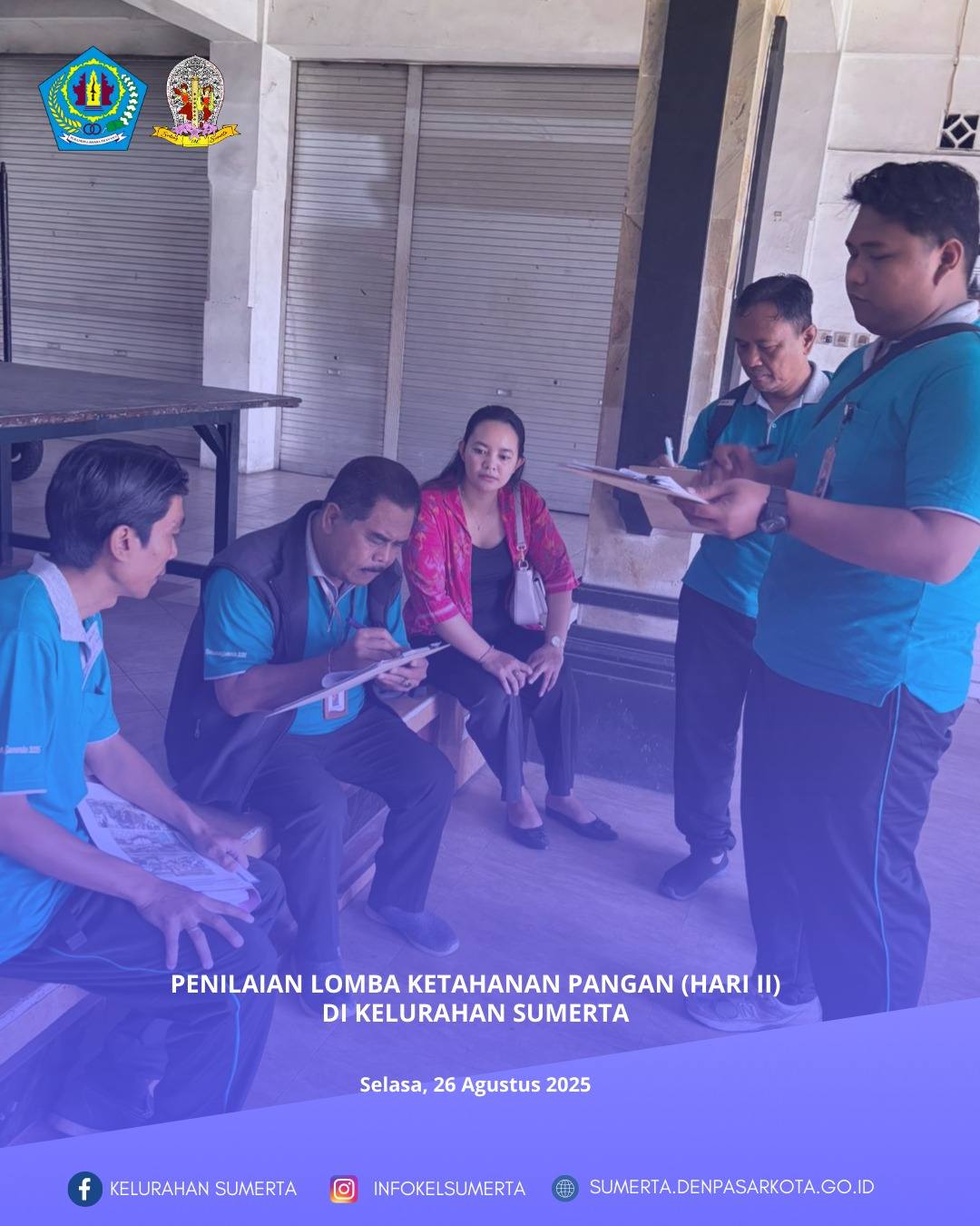 Penilaian Lomba Ketahanan Pangan di Kelurahan Sumerta